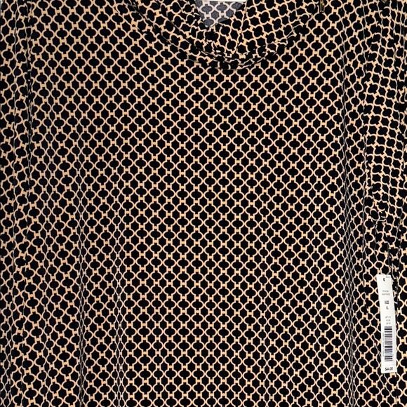 Investments Black and Tan Patterned Blouse - Picture 9 of 12